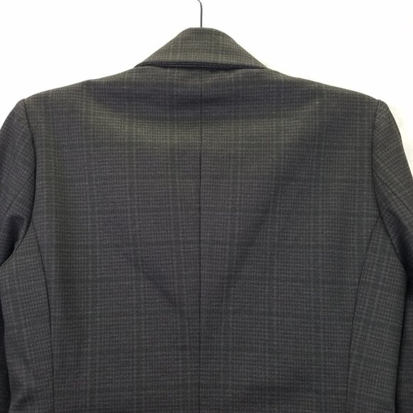 Amanda + Chelsea Blazer Women's S Plaid Stretch Knit Notch Collar Covered Button - Picture 10 of 16